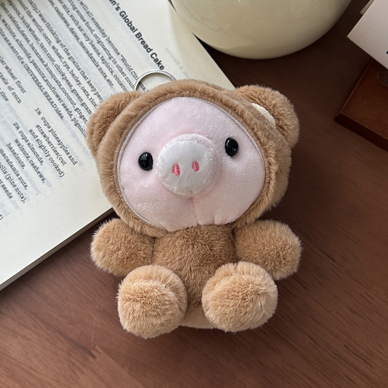 Cute little pig costume dolls, plush toys, little rabbit pendants, keychains, schoolbags, hanging decorations, piggy dolls, frogs pic 8