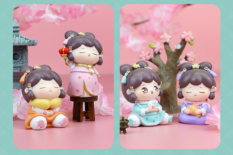 爱睡觉罗萌格格盲盒手办创意古风宫廷公仔树脂小摆件礼物文创详情7