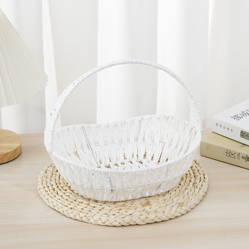 New imitation rattan woven hand-held flower baskets, souvenir flower baskets, flowerpot flower baskets, and garden flower baskets are available for wholesale from the manufacturer pic 14