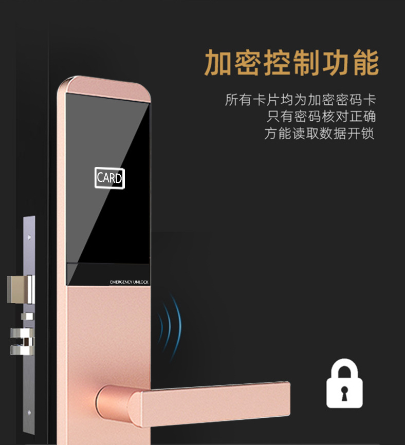 Hotel door lock, hotel magnetic card induction lock, apartment smart electronic ic card lock, homestay rental house card swiping lock manufacturer pic 11