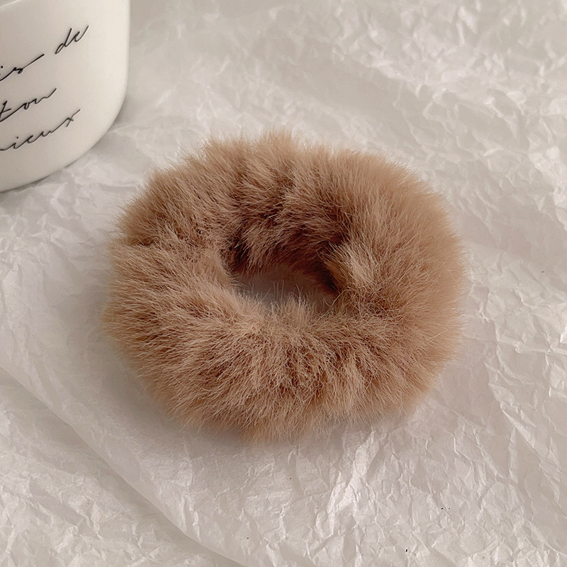 Dopamine wool hair bands for autumn and winter, towel bands, simple hair ties, leather bands and hair accessories wholesale pic 13