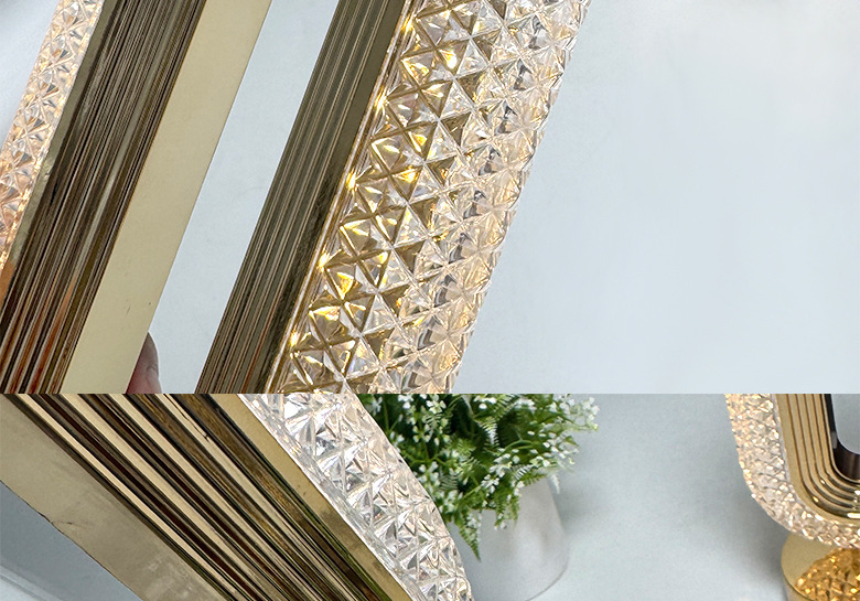 Crystal table lamp, electroplated process, track, European touch, bedroom, bedside, ambient night light, ambient light, bedroom pic 29
