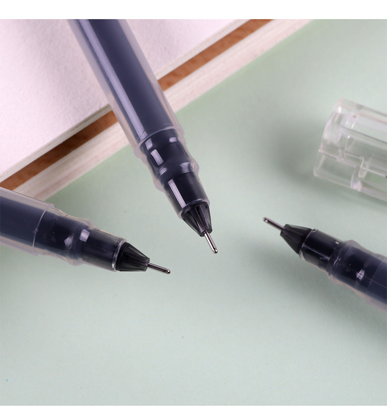 Large capacity wholesale of Juneng writing gel pen, student office quick-drying pen, needle tube 0.5mm, exam signature pen pic 9