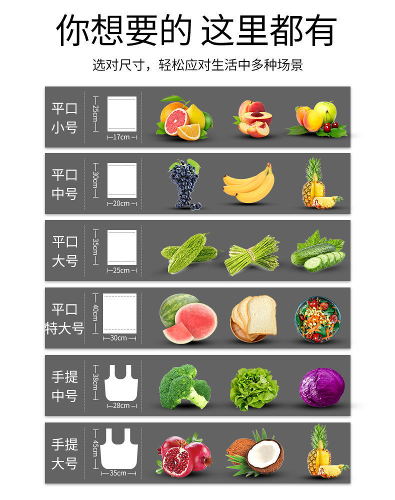 冰箱冷藏塑料袋超市连卷家用保鲜袋食品级一次性密封食物食用详情6