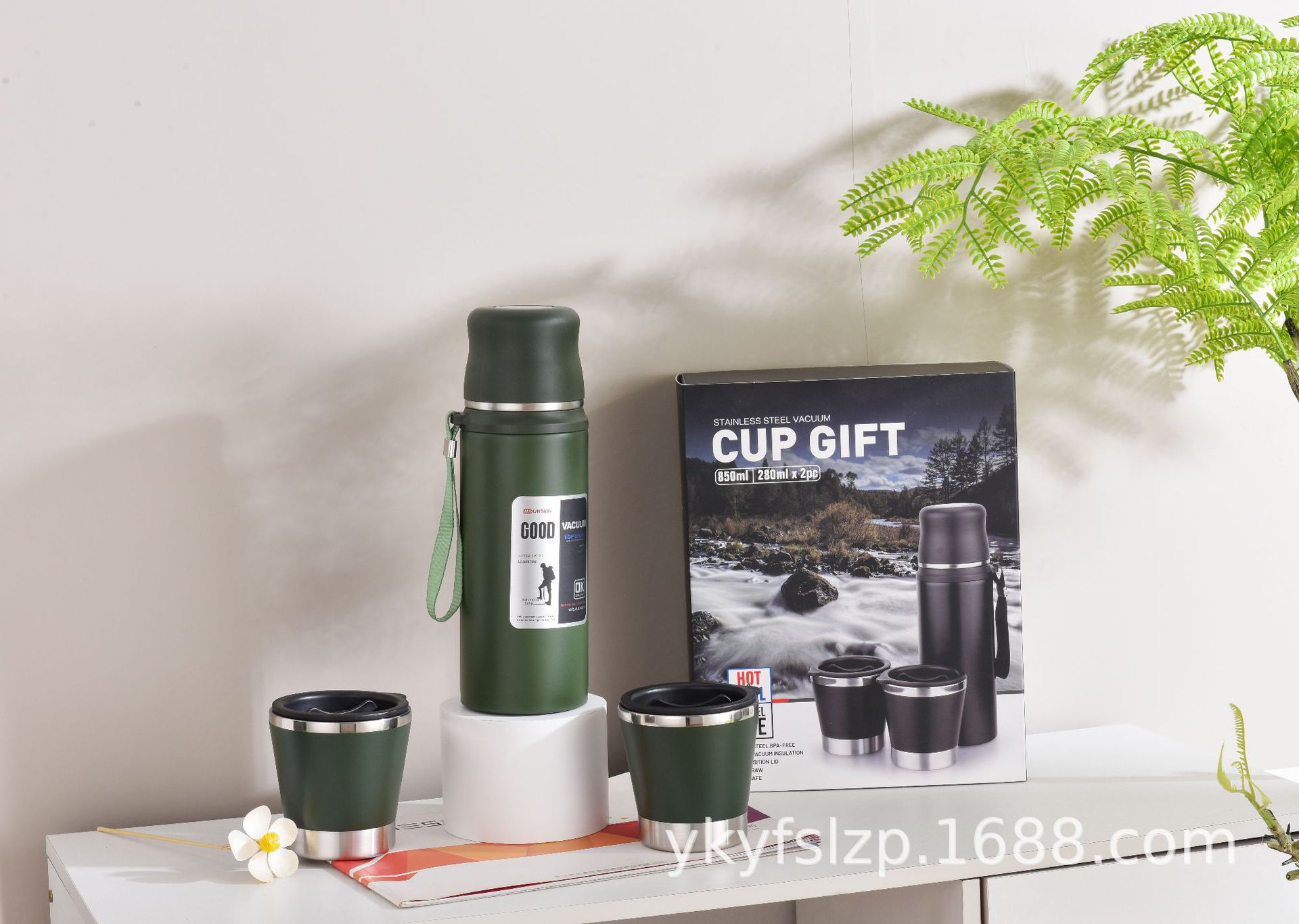 新款大容量304不锈钢真空保温杯 茶水分离户外双饮盖便携式保温杯 时尚耐用保温效果好详情7