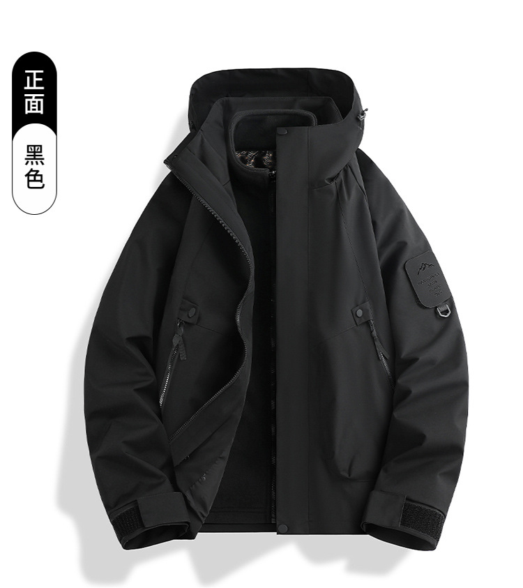 新款冲锋衣女三合一防风防水户外登山服男可拆卸外套团购定制logo详情22