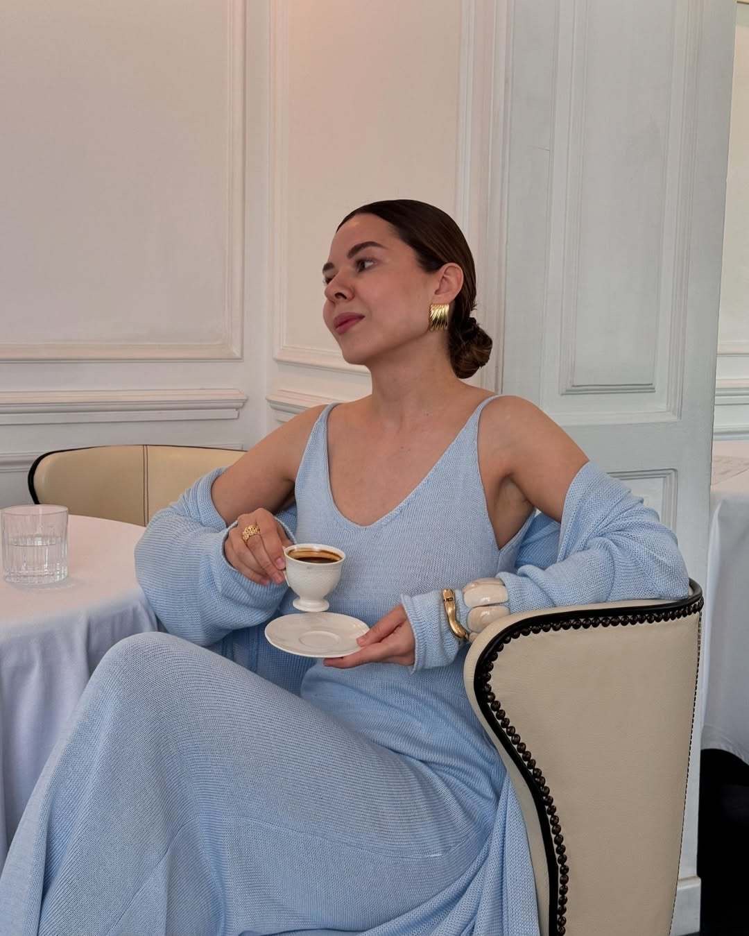 2025 Cross-border Bestseller Pure Cotton Knitted Set: Sexy Deep V halter long Dress + Lazy cardigan: Soft and skin-friendly pic 26