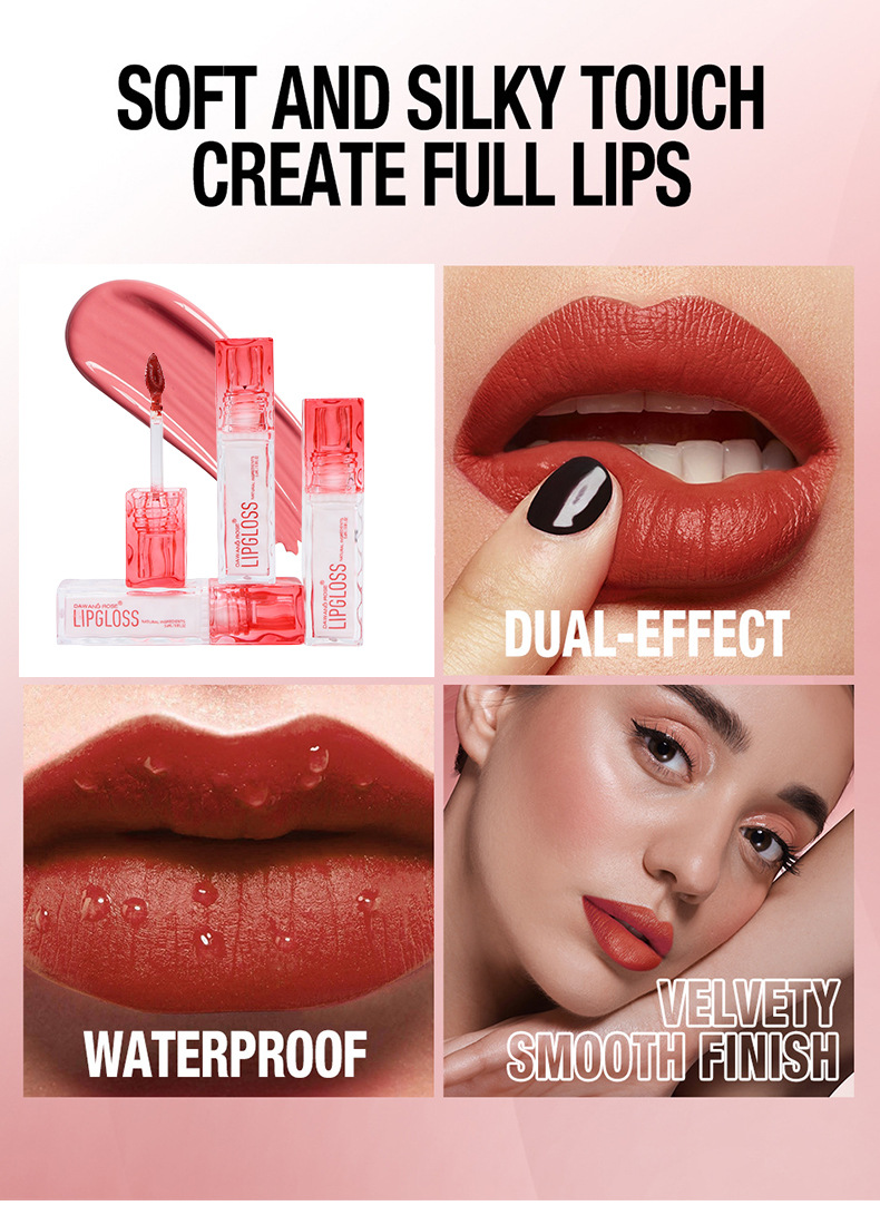Cross-border non-stick cup lip gloss Velvet matte nude color whitening blush waterproof long-lasting lip gloss cosmetic makeup pic 7