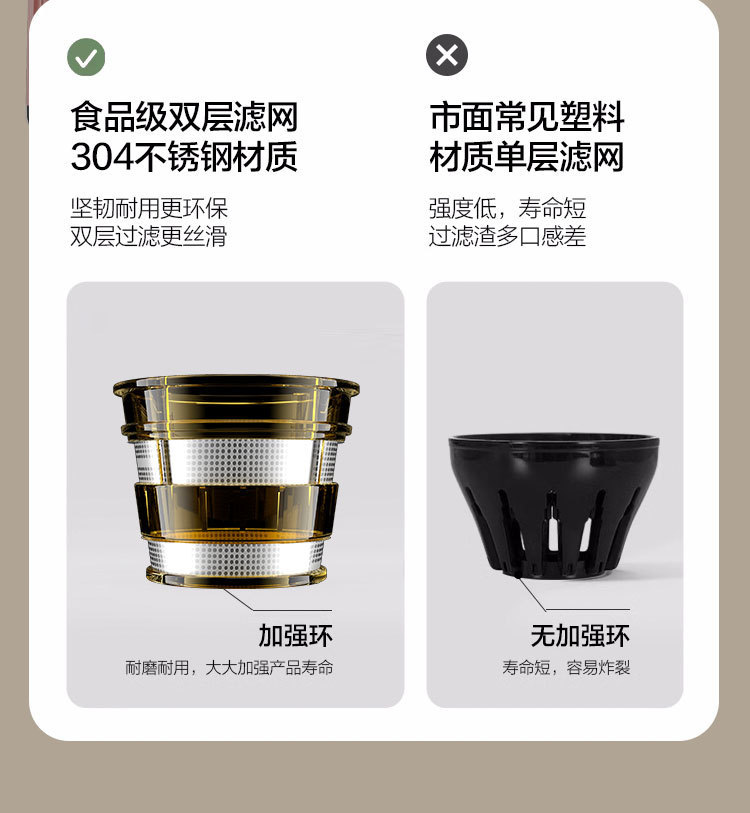新款家用原汁机榨汁机渣汁分离大口径全自动商用多功能炸果汁机详情9