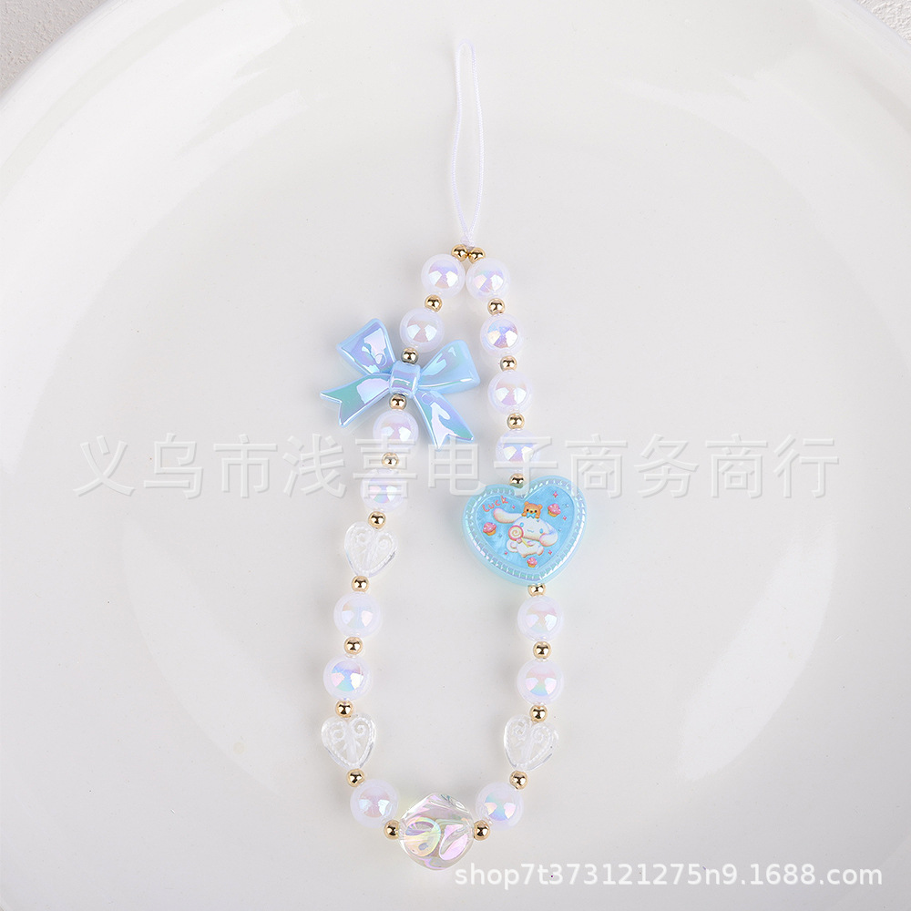 新款KT猫手机链 串珠链条饰品挂饰女可爱卡通ccd相机挂链女款挂绳详情8