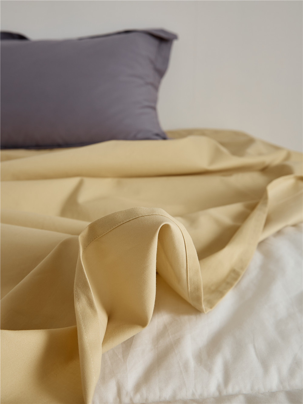 Long-staple cotton single item, all-cotton brushed quilt cover bed, simple pigment color pure cotton autumn and winter 1.8m bedding pic 76