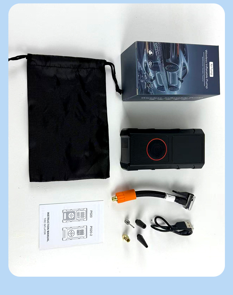 P020跨境17缸车载充气泵智能充停快充双显便携轮胎汽车皮卡充气泵详情11