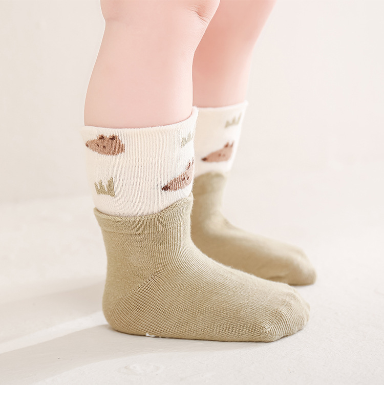 儿童袜子秋季新款宝宝袜可爱卡通防滑无骨新生儿室内学步袜婴儿袜详情23