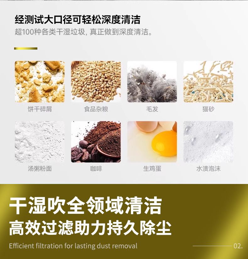 吸尘器家用大吸力干湿两用室内小型强力大功率洗车用商用工业美缝详情12