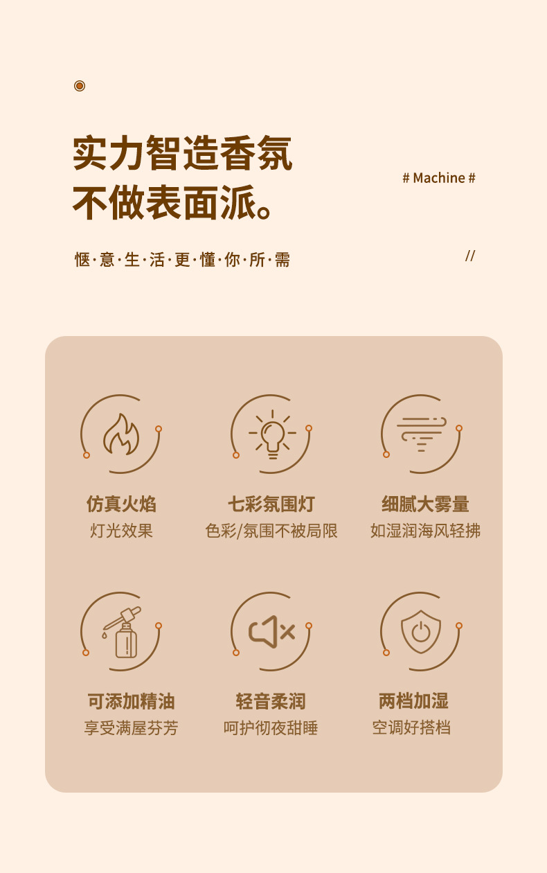 新款车载香薰机汽车仿真火焰小型空气加湿器车内超声波精油扩散器详情3