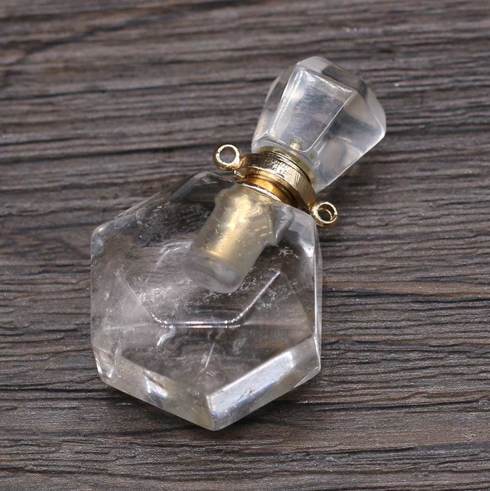 Exquisite natural semi-precious stone perfume bottles, white crystal, various shapes, DIY accessories, fashionable and exquisite wholesale production pic 88