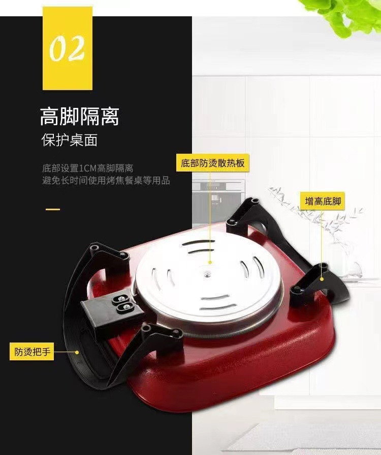 Household multi-functional electric hot pot, large-capacity electric hot pot, square pot, all-in-one pot for boiling and roasting, oil-free gift wholesale electric pot pic 6