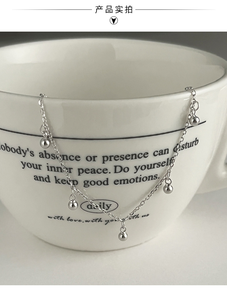 925纯银圆珠脚链女韩版简约小众设计时尚个性学生闺蜜脚饰4101G详情10