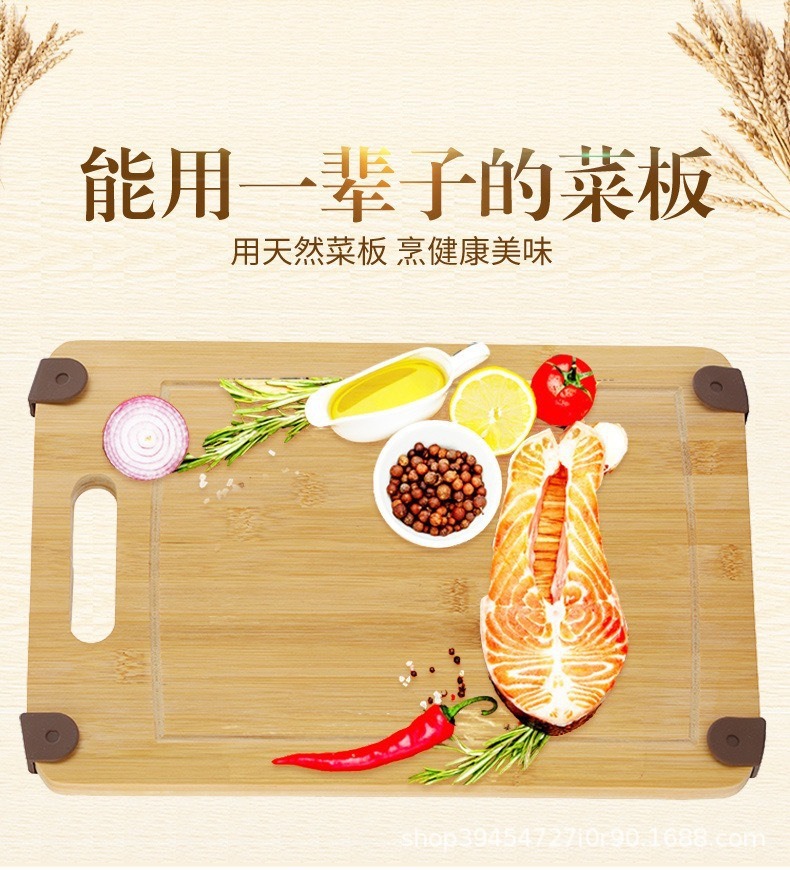 A multi-functional cutting board made of ebony, ironwood, and light-colored bamboo without splicing, a durable and environmentally friendly household cutting board pic 4