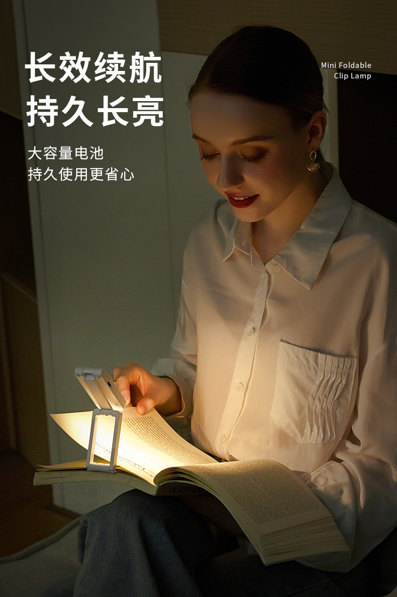 New cross-border mini desk lamp with usb charging, portable stand and clip for dual use, LED night light for reading, creative gift pic 16