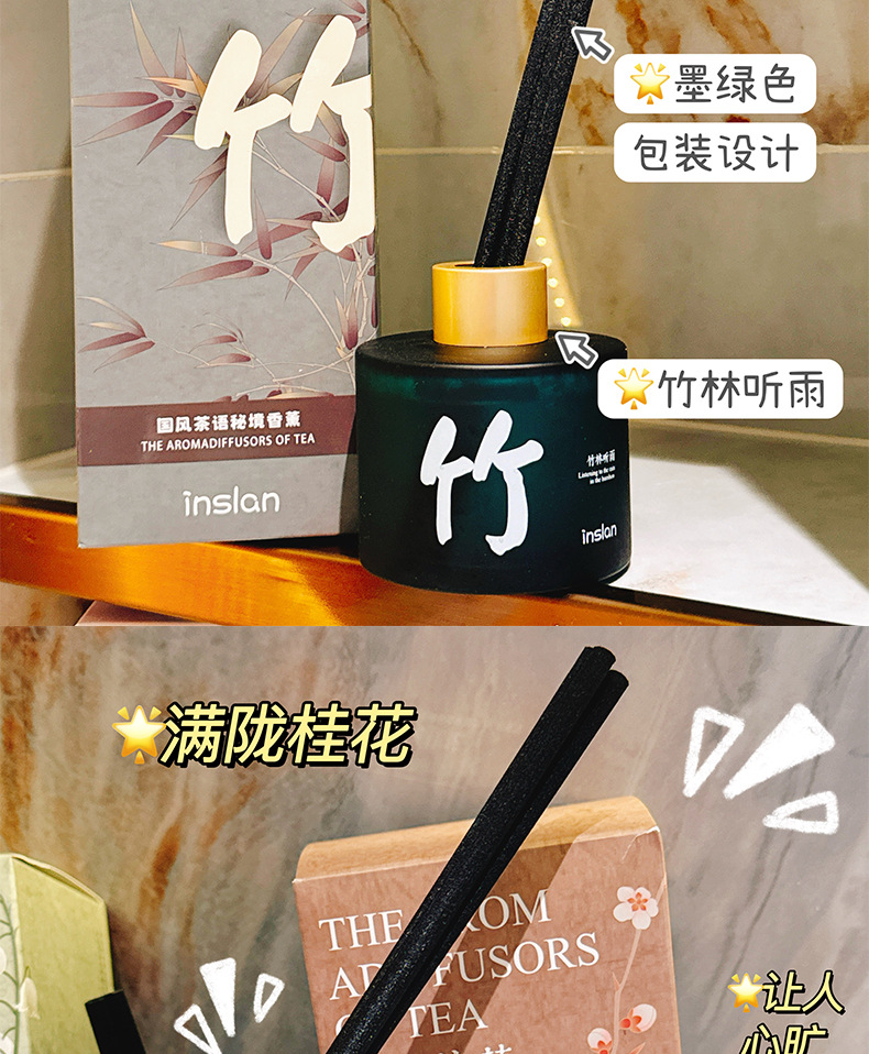 茶语密境国潮系列香薰持久淡香无火香薰卧室空气清新香薰100ml详情12