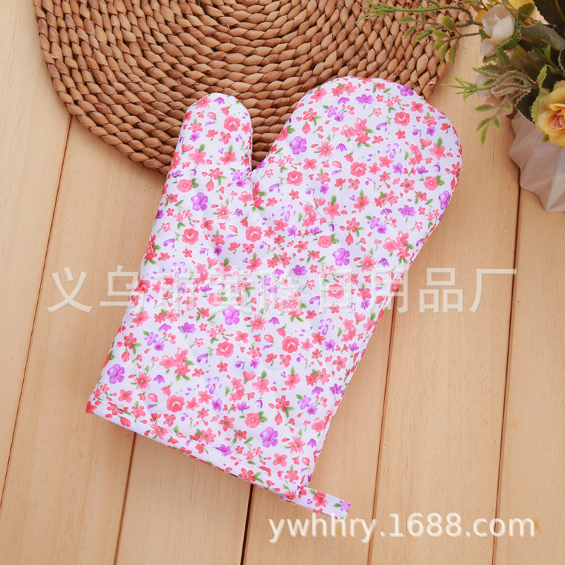 【 Chi Jia 】 Small floral microwave oven, Japanese heat insulation and anti-scald oven, Baking gift, promotional item, advertisement, thickened gloves pic 2