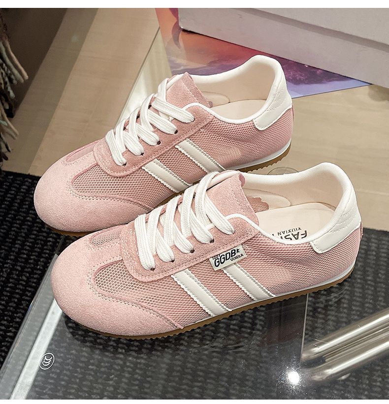 真皮平底小白鞋女鞋2025夏季新款网面德训鞋百搭休闲阿甘运动鞋子详情23