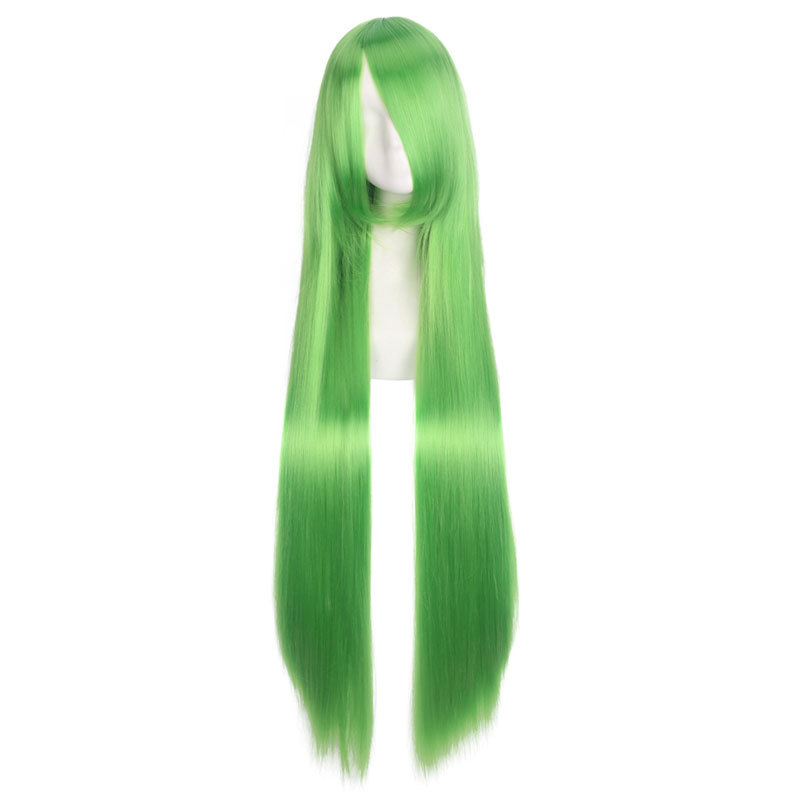 Anime wigs, European and American 100CM wigs, cosplay all-purpose long straight hair for women, multi-color long straight hair manufacturer wholesale pic 16