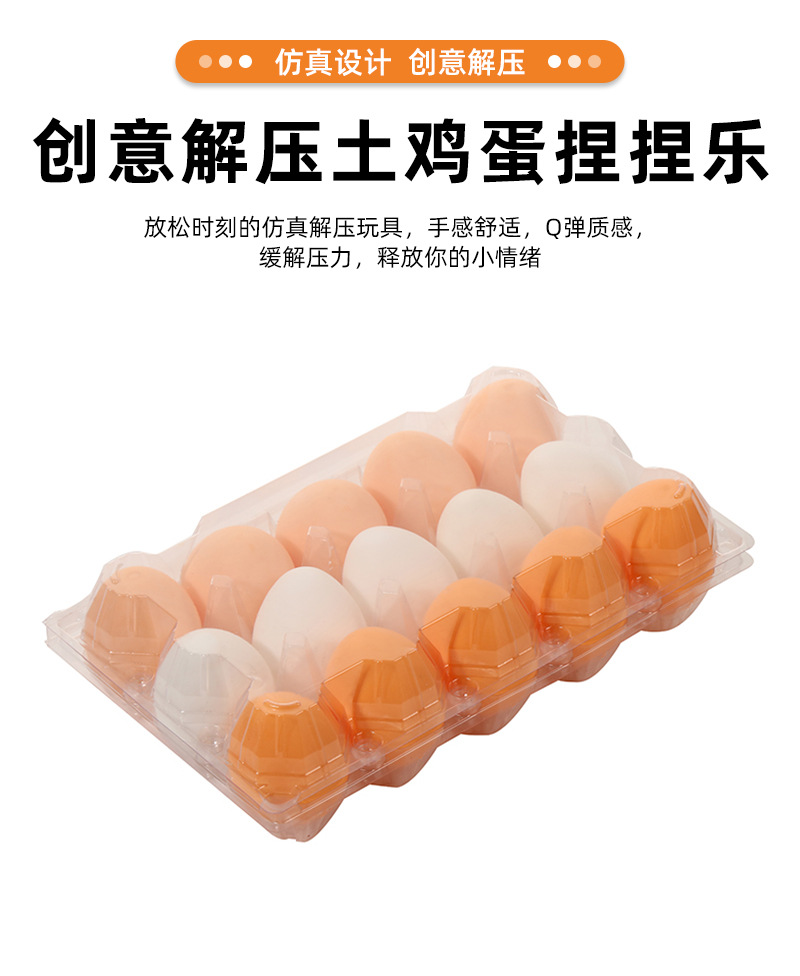 跨境玩具 减压捏捏乐仿真土鸡蛋儿童TPR解压发泄玩具创意搞怪道具详情2