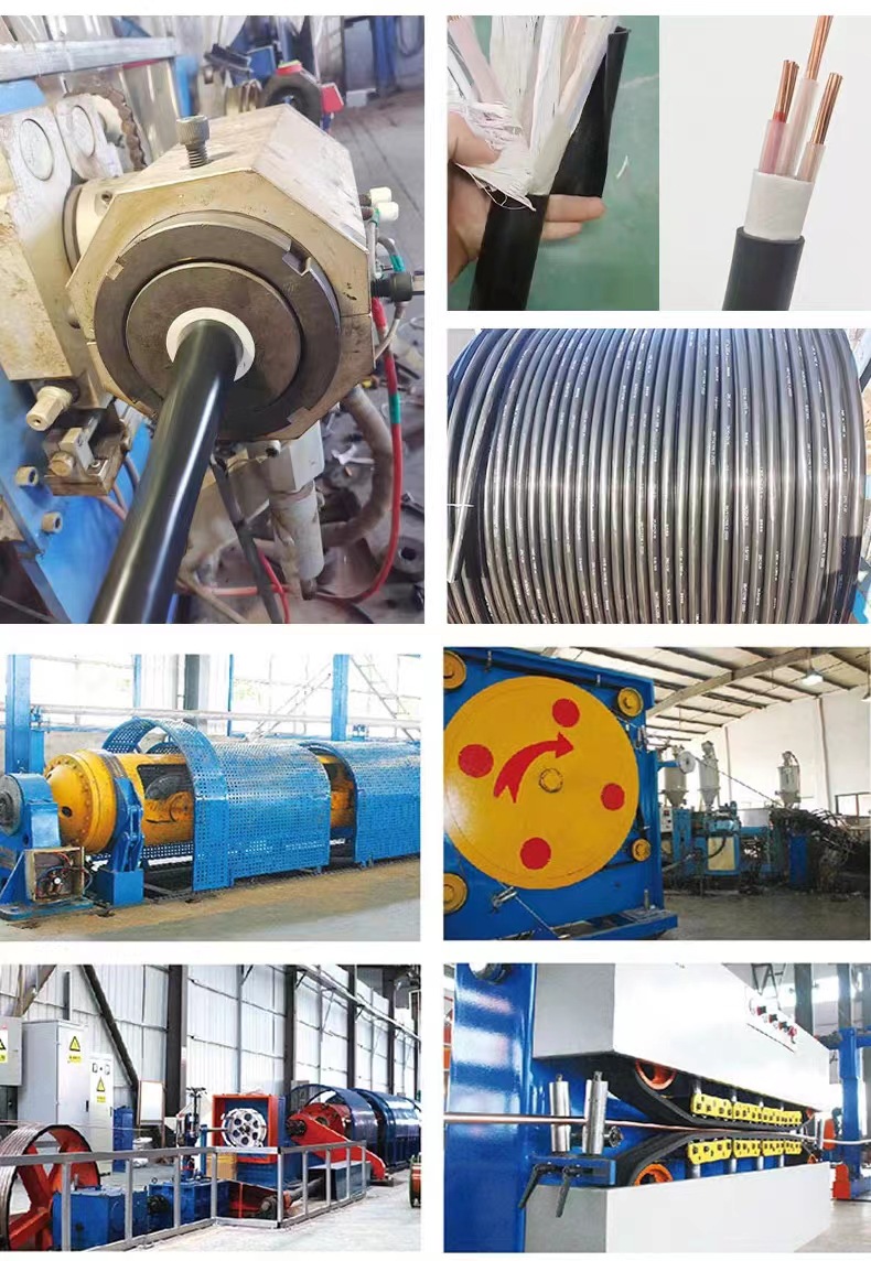 vvr cable 3+1/3+2/4+1 core 10 16 25 35 square national standard copper core flame-retardant wire and cable factory pic 4