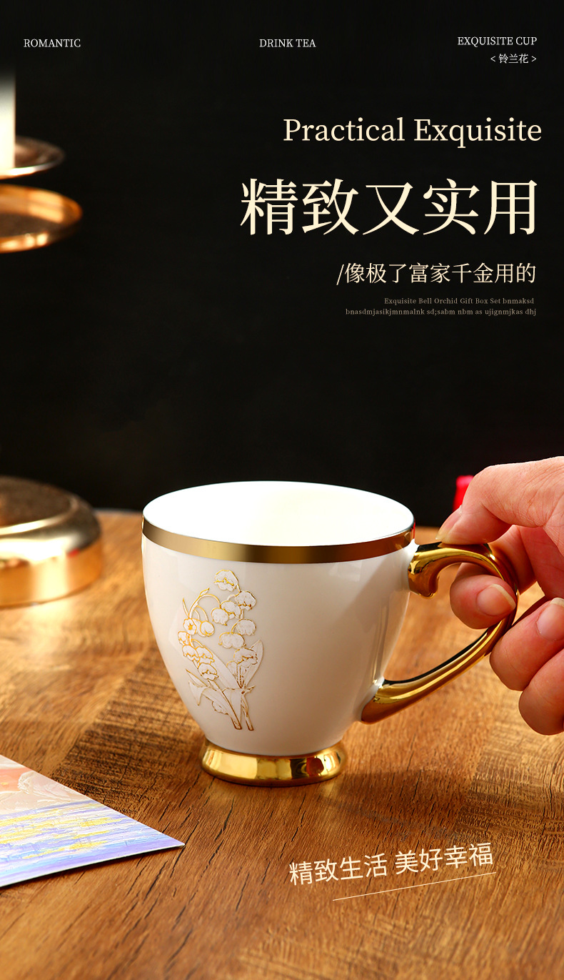 New lily of the valley insulated cup set for Christmas gifts to employees, wedding and birthday souvenirs, and practical for best friends pic 5