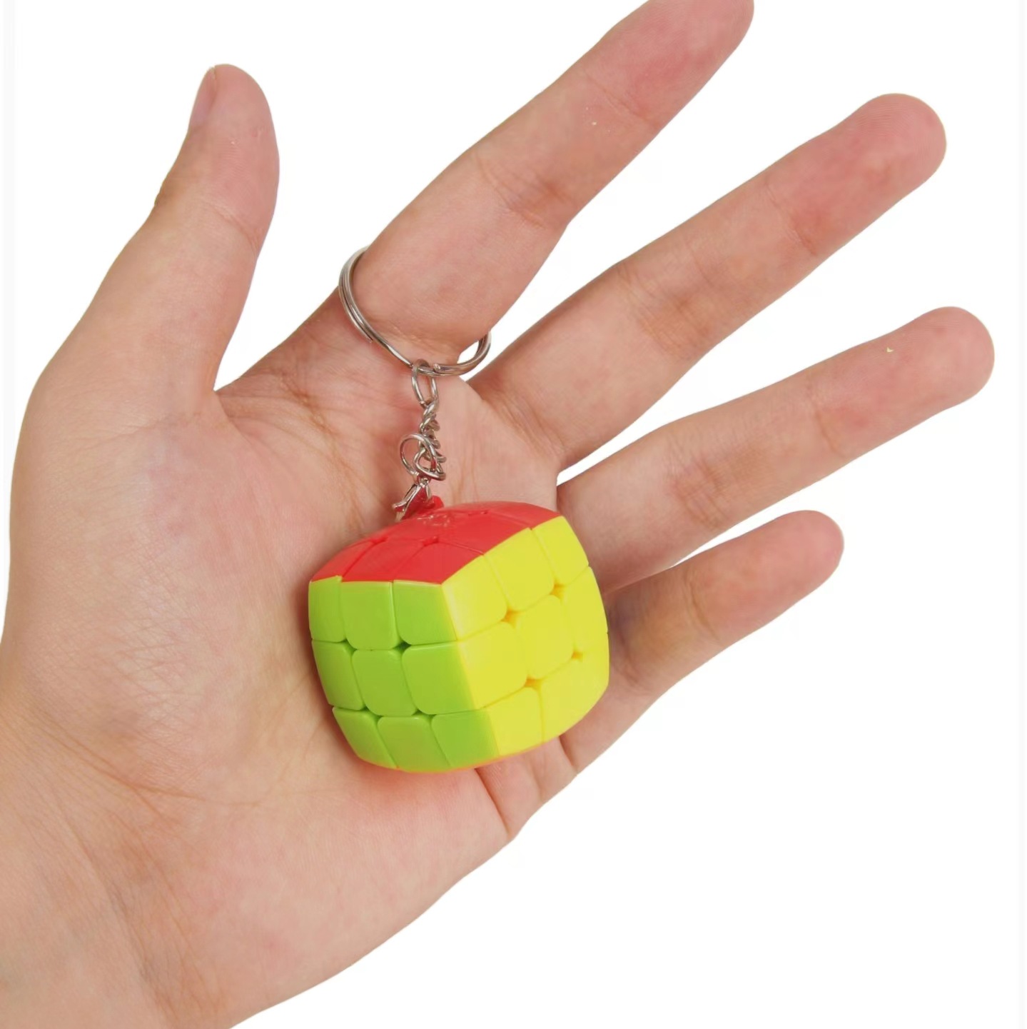 跨境3.5CM小魔方面包钥匙扣挂件实色三阶面包减压魔方益智玩具详情7