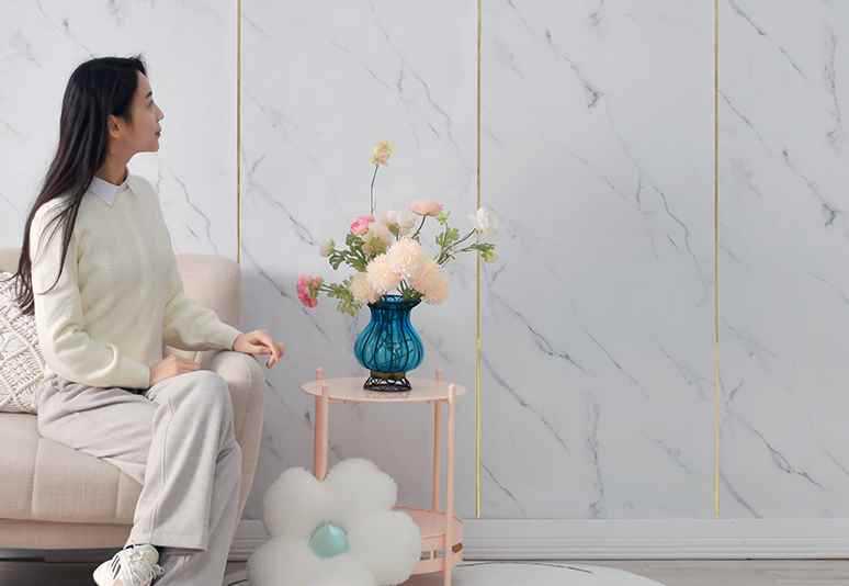 仿瓷砖自粘鎏金大理石墙贴客厅卫生间墙面装饰防水防潮自带铝箔详情5