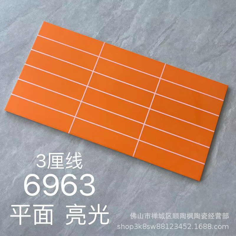 墨绿色格子瓷砖300*600亮光哑光面包砖北欧商铺卫生间墙面砖厨房详情12