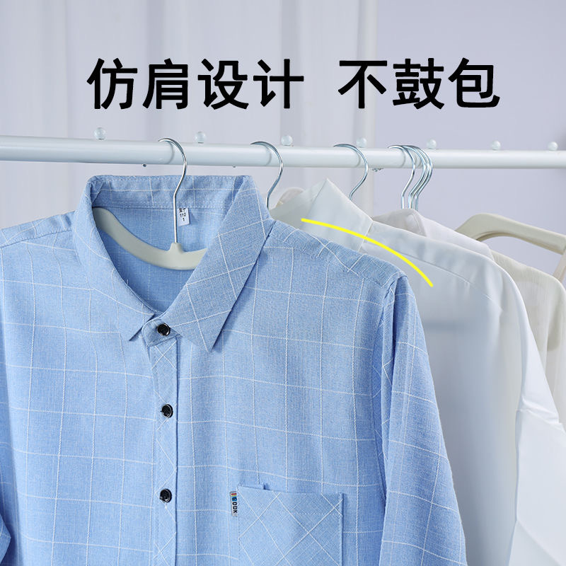 Ultra-thin short-necked coat hanger, anti-slip, low-necked velvet coat hanger, short neck, ultra-low, saving vertical space, velvet coat hanger pic 3