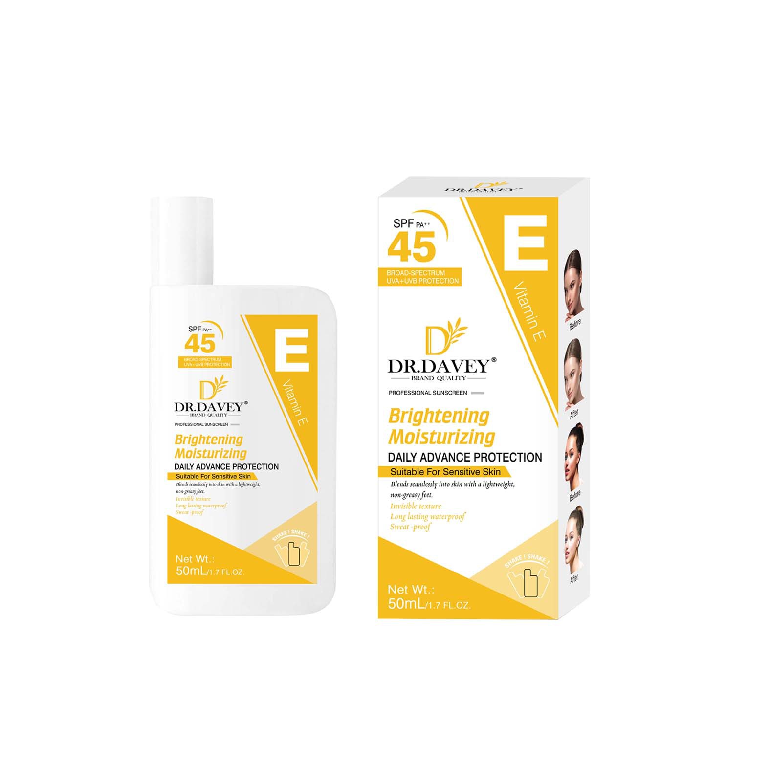 DR.DAVEY cream 40/50/60/90 hydrates, moisturizes, non-greasy and protects against ultraviolet rays pic 5