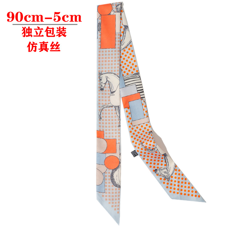 2025 Small silk scarf, hair band, long silk scarf, hair band, silk ribbon, Suzhou and Hangzhou souvenir packaging box, silk scarf pic 9