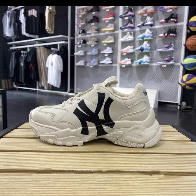 莆田高版本纯原MLB爆款轻量增高厚底老爹鞋2024新款学院情侣百搭详情1