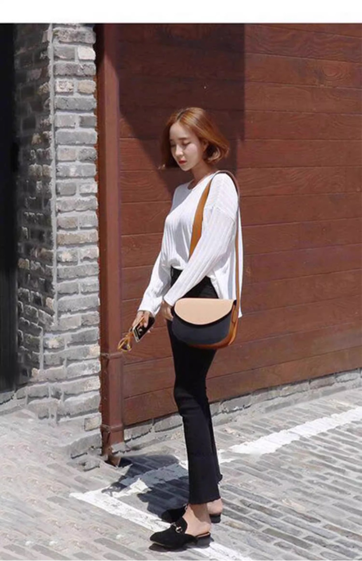 Black slightly flared jeans for women, Spring 2025 new Korean style, slimming and petite, eight-part fringed flared pants for children pic 26