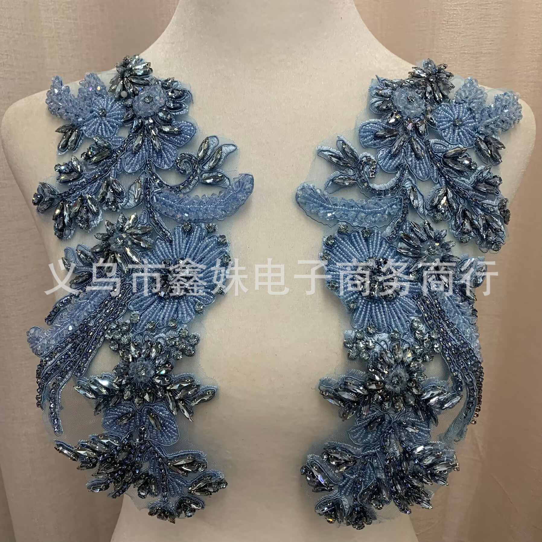 全新手工麦穗钉珠钉钻珠绣服装配饰详情5