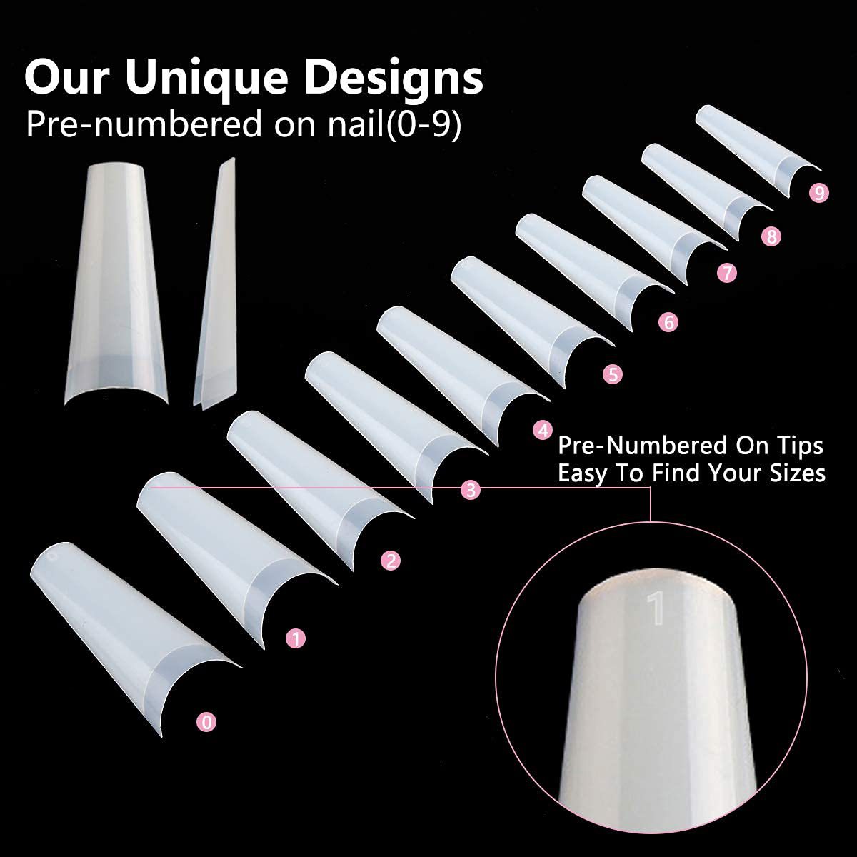 5号清装coffin牛仔甲芭蕾甲平头法式透明假指甲无痕甲片穿戴甲500详情9