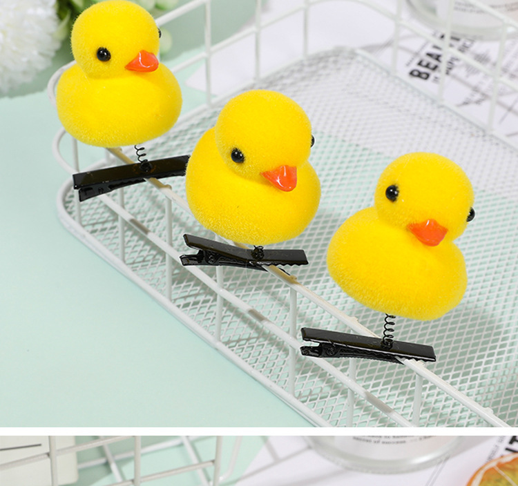 小黄鸭发夹批发儿童卖萌头饰创意新奇小发卡小学生奖品外贸礼物详情10