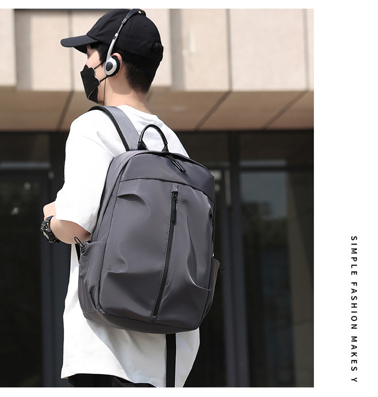 新款双肩包男士大容量轻便防水旅行背包商务电脑包休闲简约书包详情14