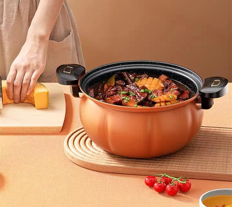 Micro-pressure pot, a new household hit, pumpkin soup pot, stew pot, multi-functional non-stick pot, gas stove, universal stew pot pic 4