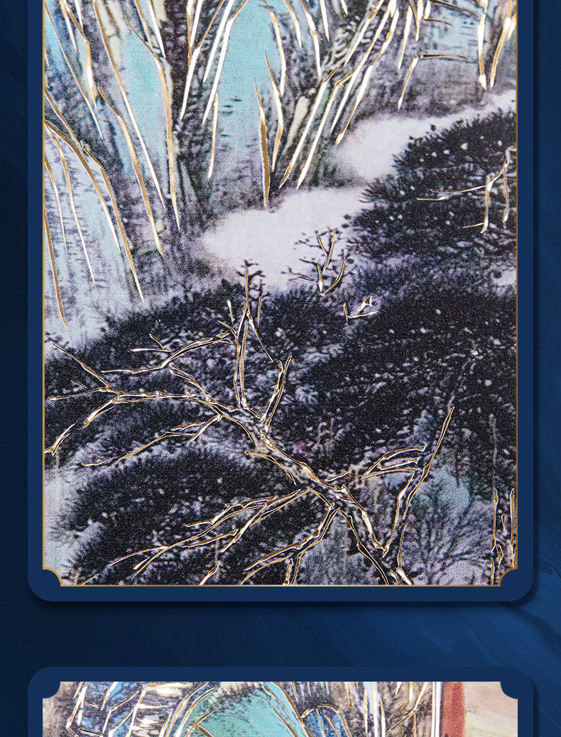 厂家直销铜雕画《雪霁图》客厅办公室桌面装饰画摆台 送领导礼物详情8