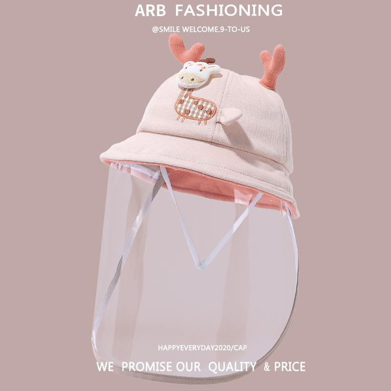 婴儿防护面罩0岁儿童宝宝防护帽防飞沫隔离外出帽子秋冬一岁详情13