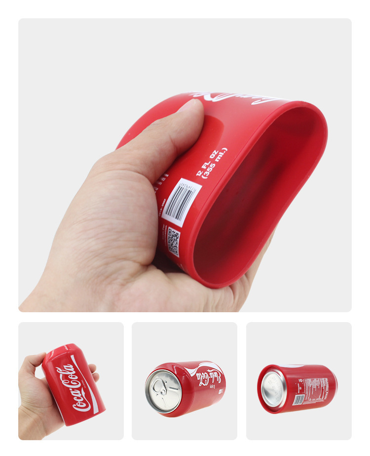 Silicone cola sleeve, printed Sprite cup sleeve, 500ml anti-slip can beer sleeve, waterproof protective sleeve wholesale pic 10