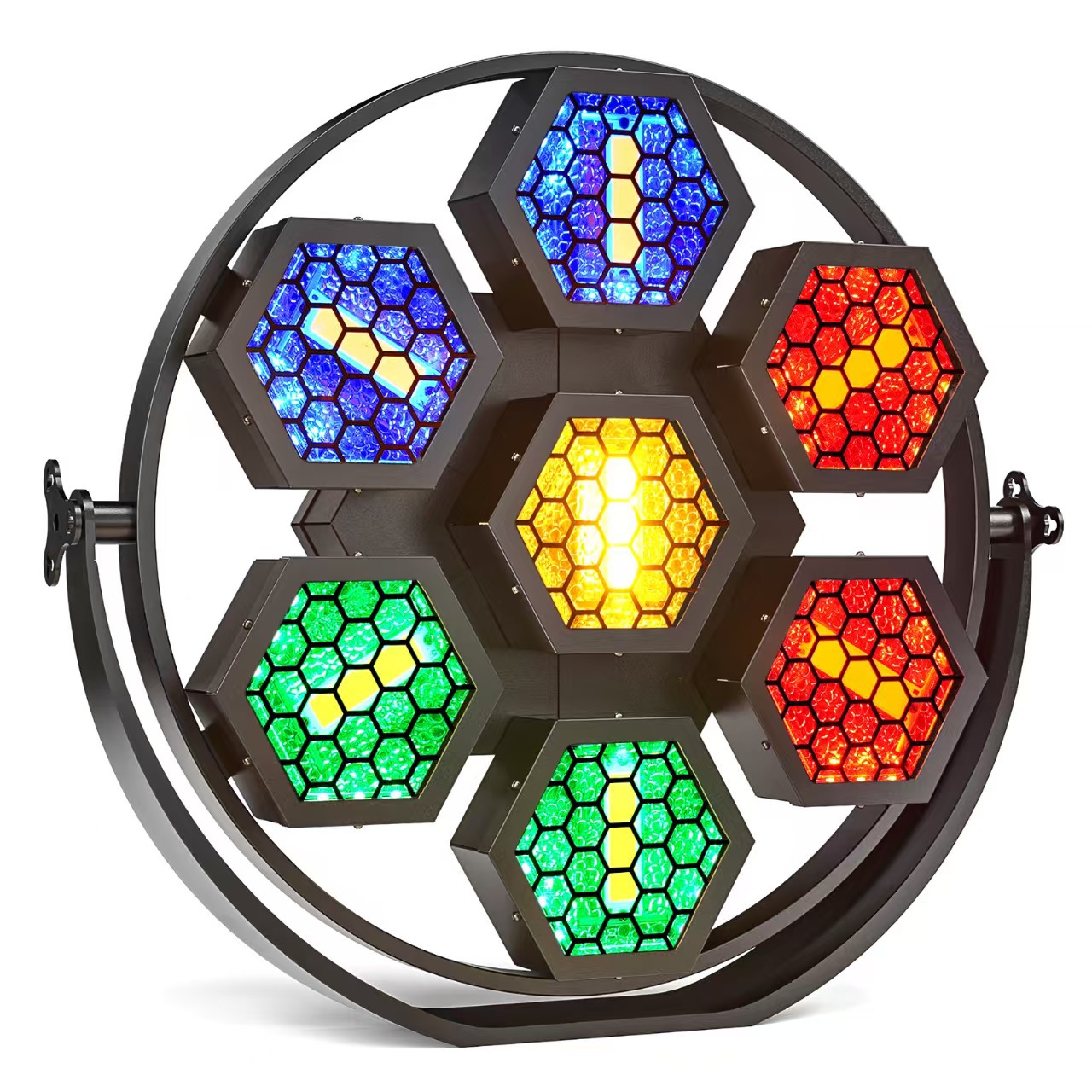 Cross-border best-selling 7 retro LED stage lights, ktv, bar, DJ atmosphere creation flashlights, background lights, laser lights, stage lights, live streaming room background effect pictures pic 7