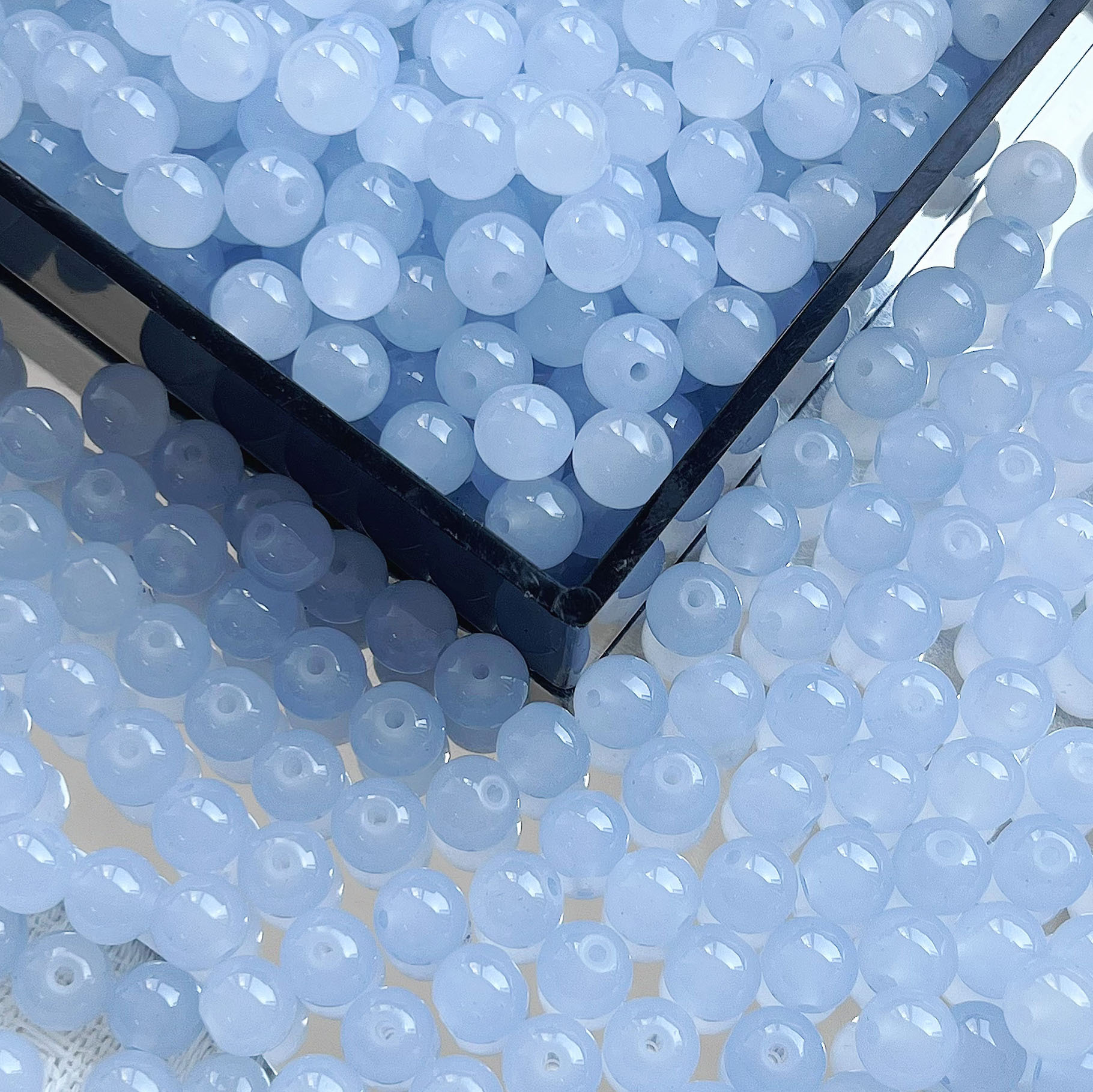 Solid-color glass beads, handcrafted DIY bracelets, necklaces, mobile phone chains, beaded hairpins, decorative glass bead accessories pic 4