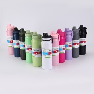 Cross-border 304 stainless steel insulated cup, outdoor portable mountain climbing sports water bottle, direct drinking, simple hand-held space pot pic 27